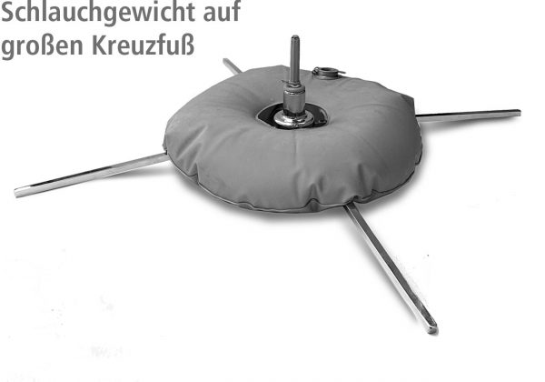 10 Liter Schlauchgewicht auf Beachflag-Kreuzfuß