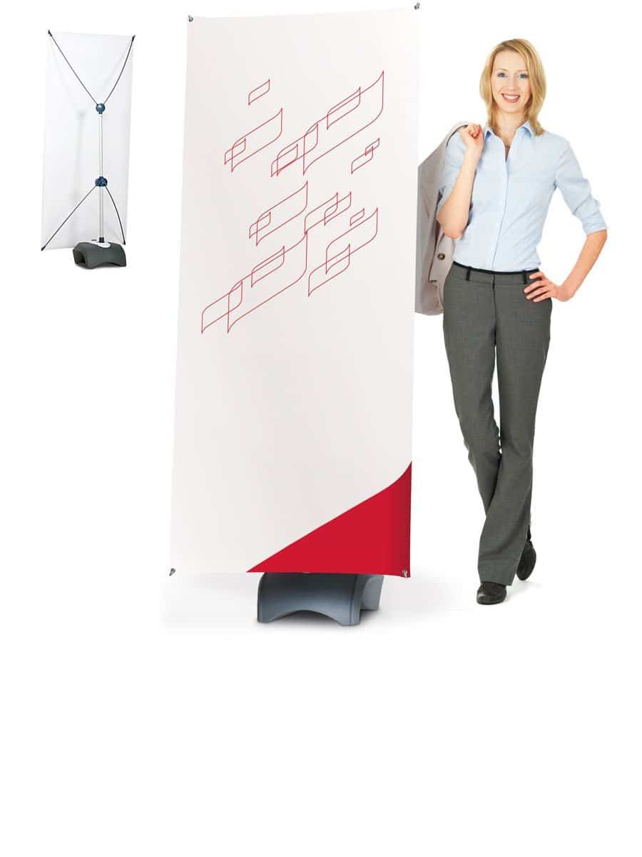 Ein X-Banner Display für draußen.