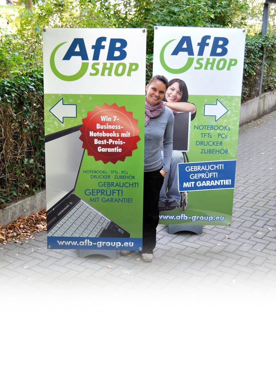 Ein X-Banner Display für draußen