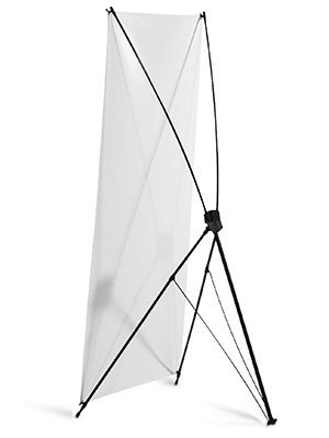 Rückansicht eines X-Banners