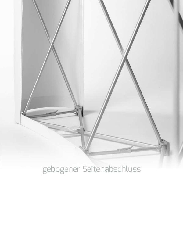 Textile Faltwand, gebogen