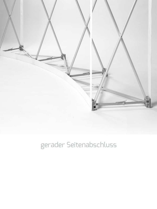 Textile Faltwand, gebogen