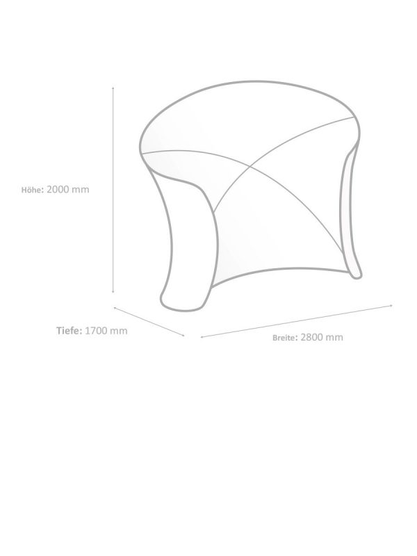 Das Rahmensystem besteht aus eloxiertem Aluminium d = 34 mm