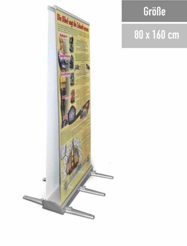 Outdoor RollUp mit einem federgelagerten Ständer