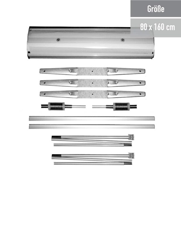 Systembestandteile des Outdoor RollUp Flex