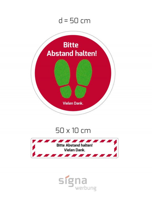 Bodenaufkleber für drinnen und draußen