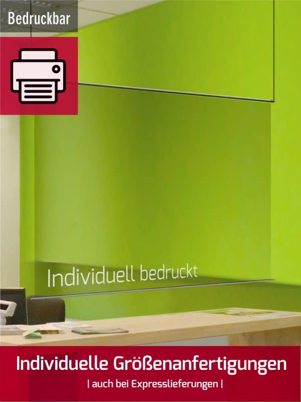 Klarer Spuckschutz in individuellen Abmessungen