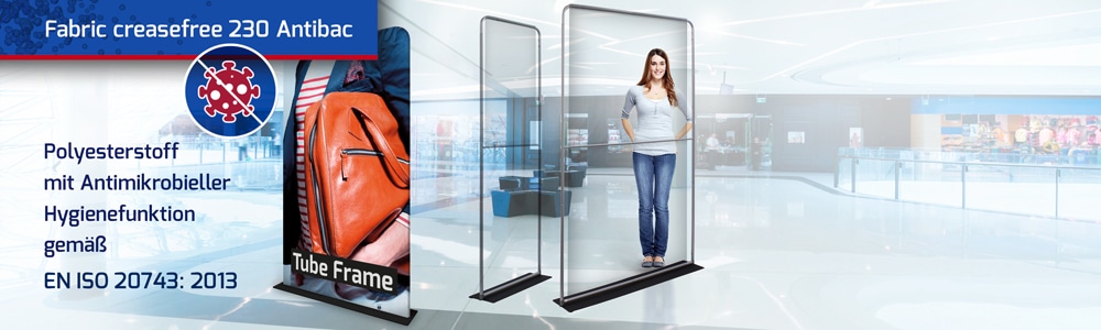 ZIP-Display mit antibakteriellem Stoff
