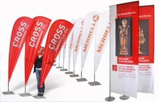 Polyesterstoffe für Fahnen und Beachflags