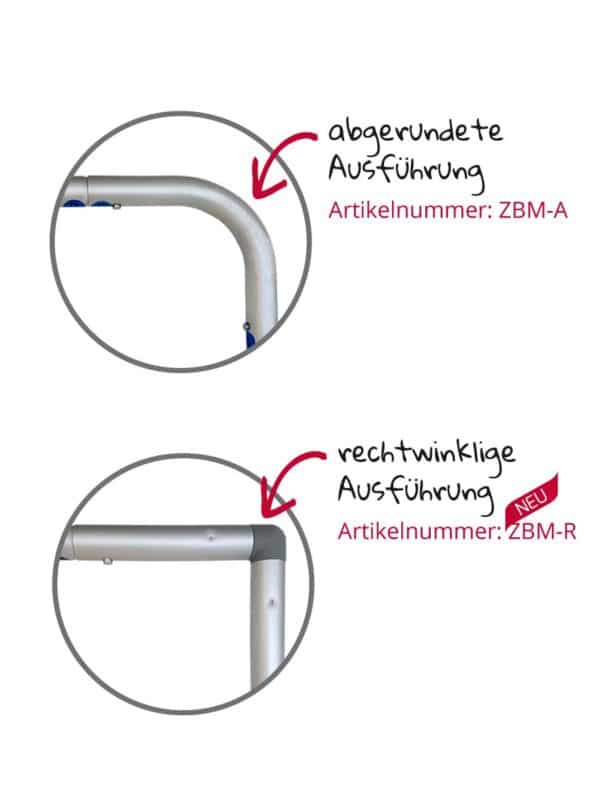 aberundete- und rechtwinklige Ausführung