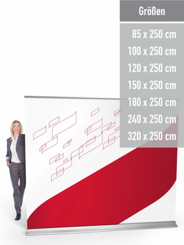 Ein Mega RollUp in vielen Größen und Breiten.