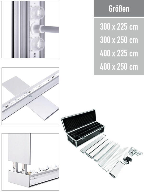 Lightbox Double 120 | Doppelseitiger LED Leuchtrahmen