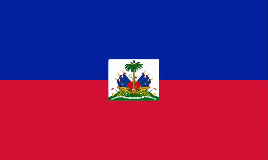 Flagge von Haiti blau roter Streifen