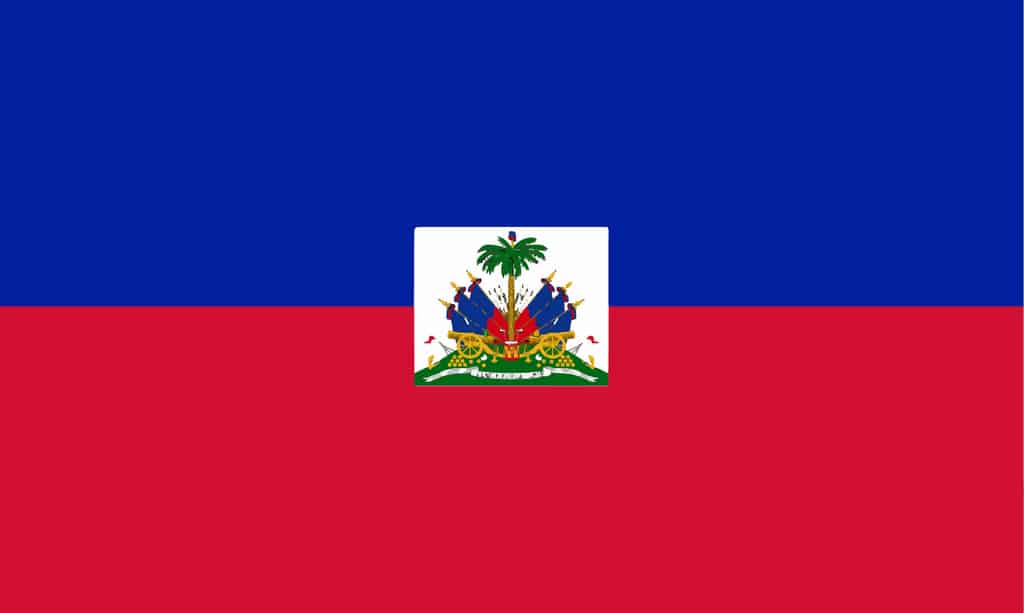 blau rote Flagge von Haiti