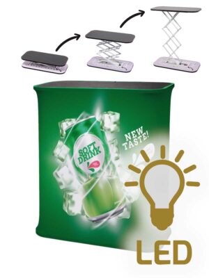 Textiltheke SEG zig-zag mit LED und Federsystem