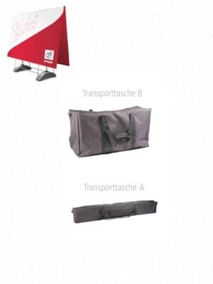 Mobile Werbewand inkl. Tragetaschen