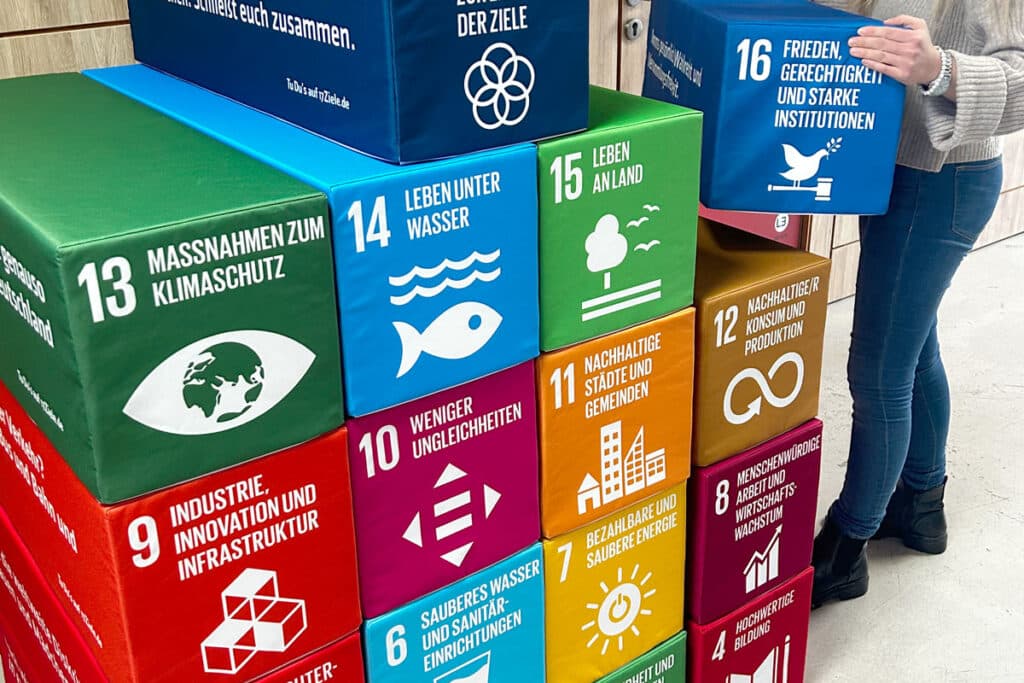 SDG-Sitzquader für BNE-Workshop